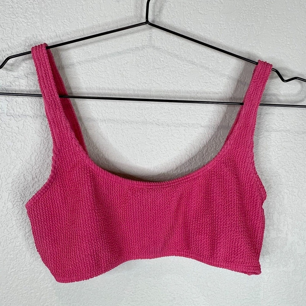 Skatie Women's Swimwear Wireless Bikini Top Lightweight Hot Pink Size M